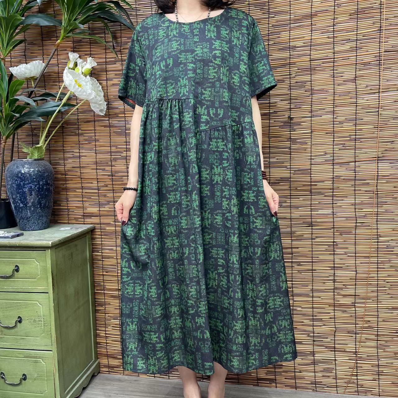 3170新款春夏遮肉显瘦洋气减龄连衣裙QZ