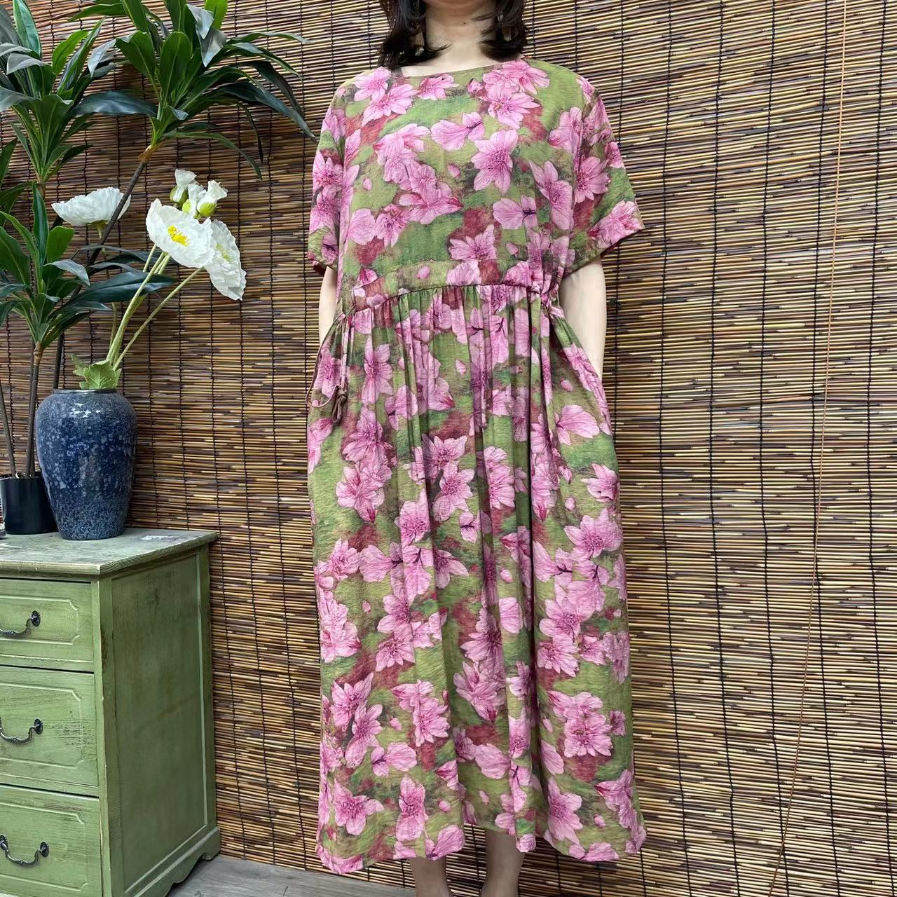 2918新款春夏遮肉显瘦洋气减龄连衣裙QZ