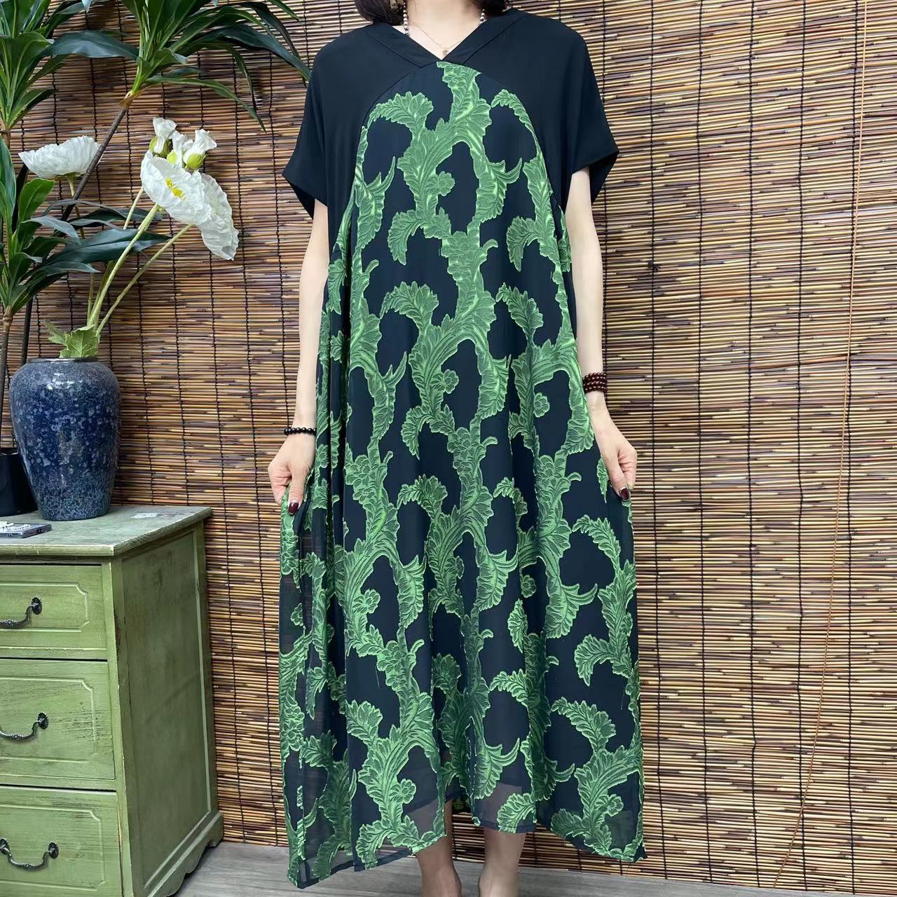 3166新款春夏遮肉显瘦洋气减龄连衣裙QZ