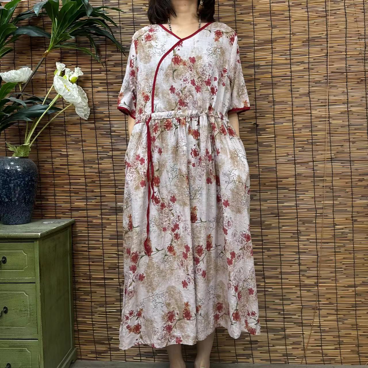 2865新款春夏遮肉显瘦洋气减龄连衣裙QZ