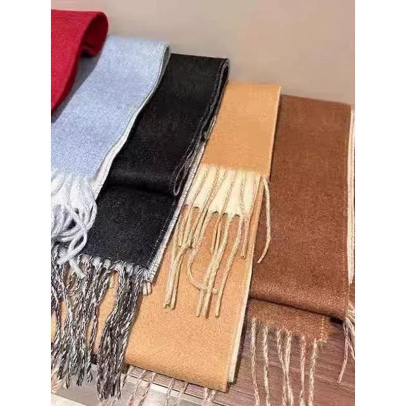 2024年新款时尚百搭保暖欧日韩版围巾秋冬春季羊 绒长款加厚