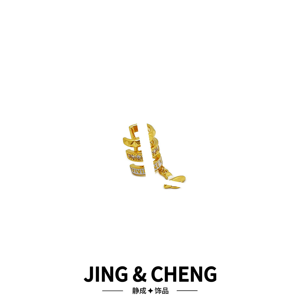 ✦土星耳骨夹✦白色 JCA309时尚个性气质耳环