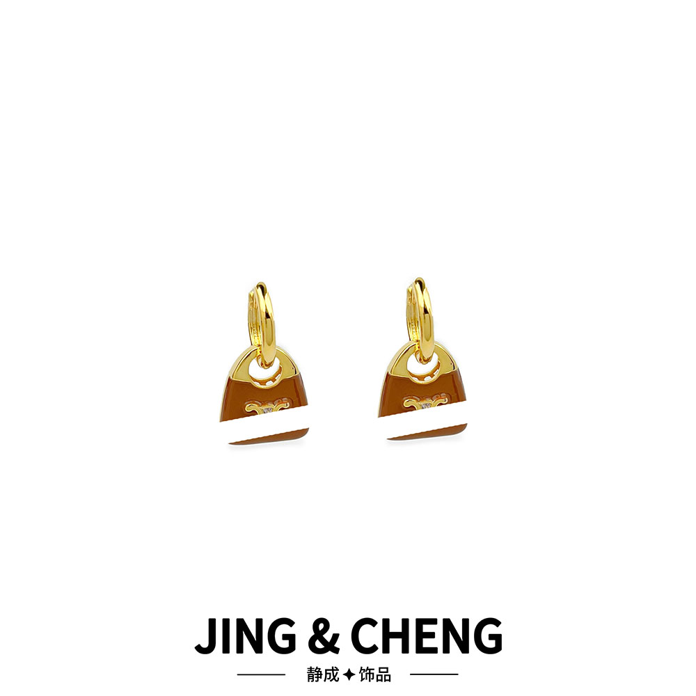 ✦包包凯旋门✦咖色 JCA259轻奢时尚百搭耳环