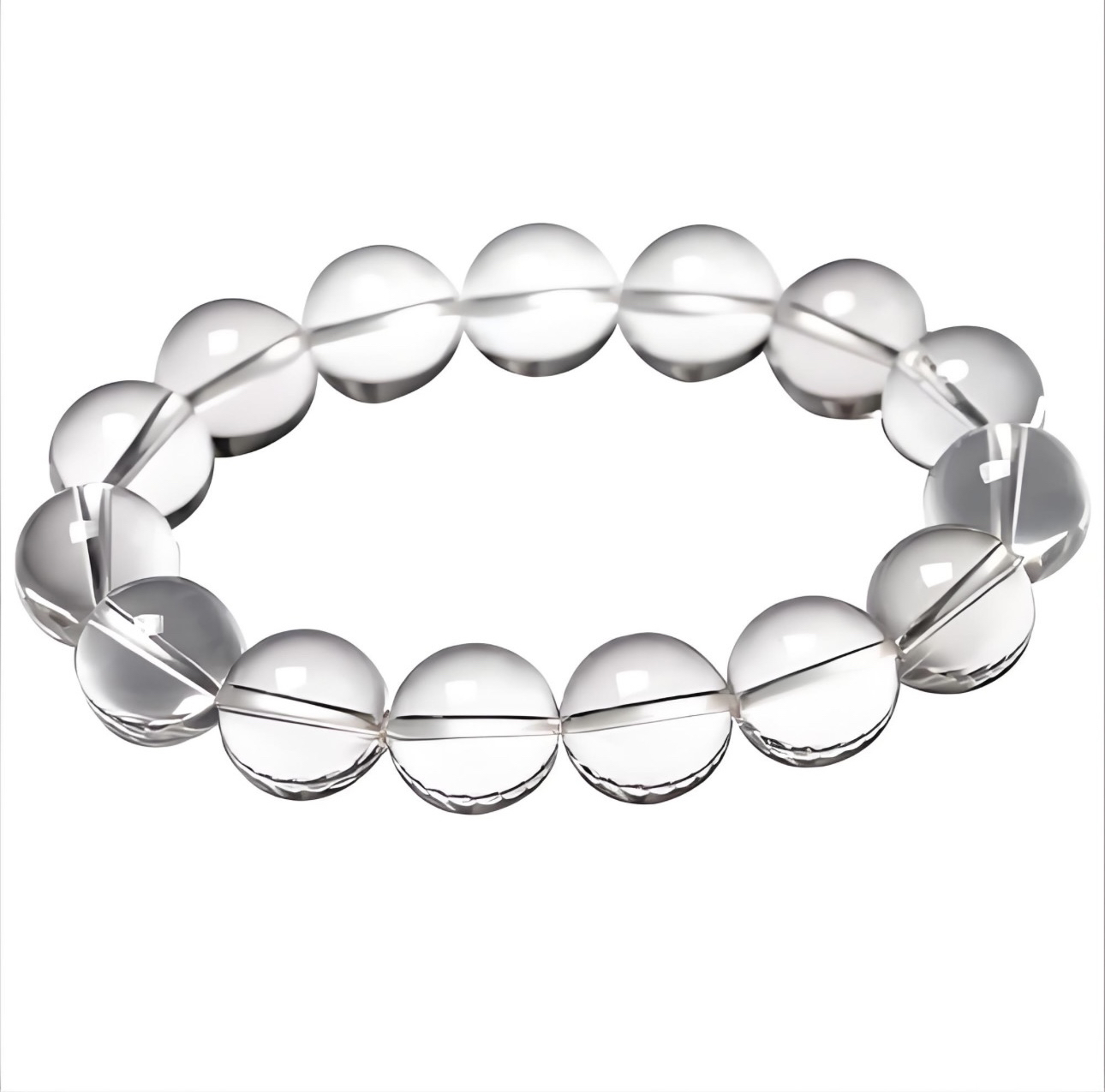 天然水晶，白水晶手链