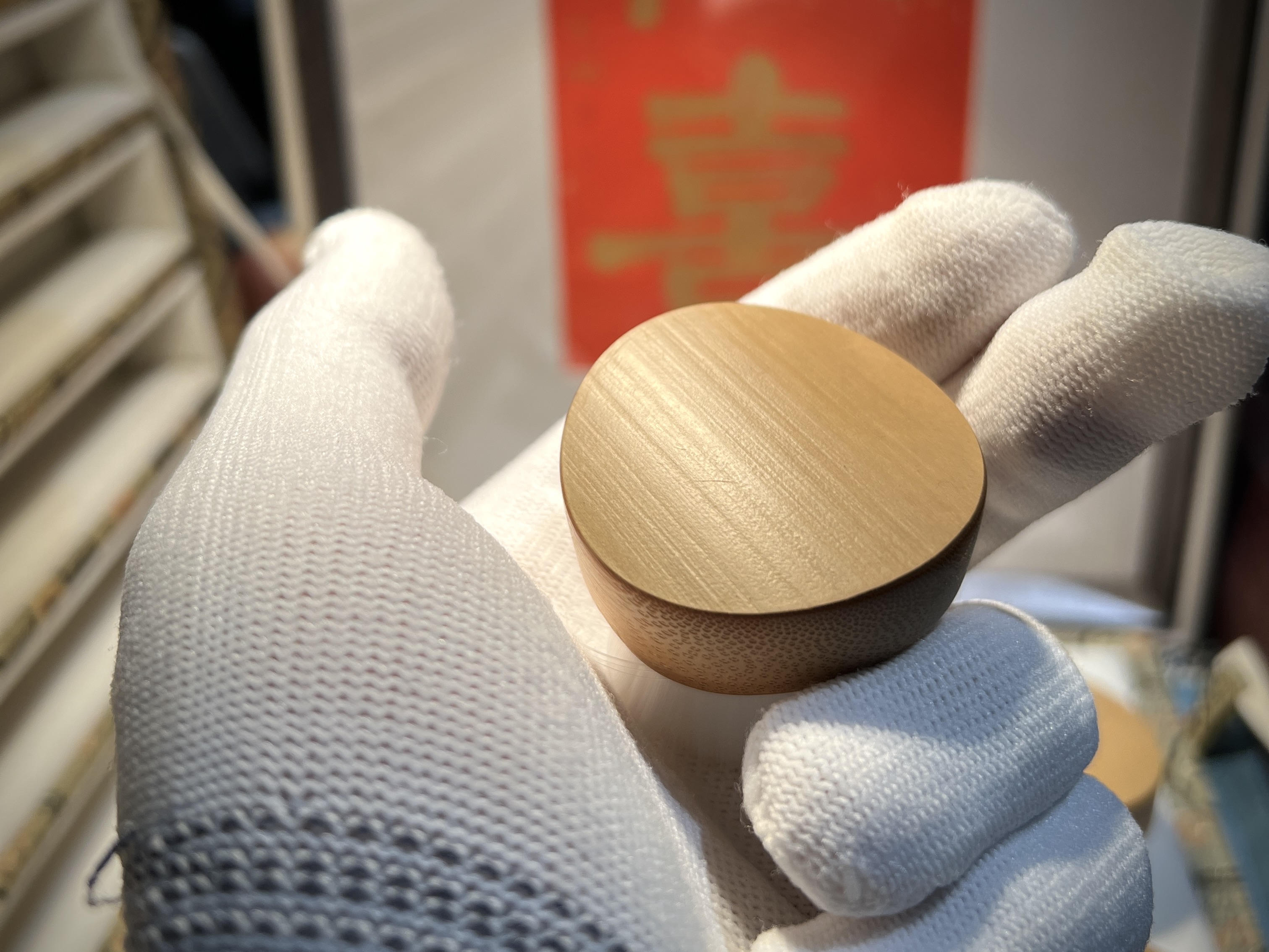 可替换刷毛玉竹文玩刷，强力磁吸，尺寸4.1-4.2cm。