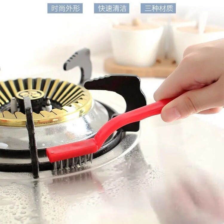 煤气灶台长柄清洁刷厨房多功能清洁工具铜丝灶台油烟机油污清理刷