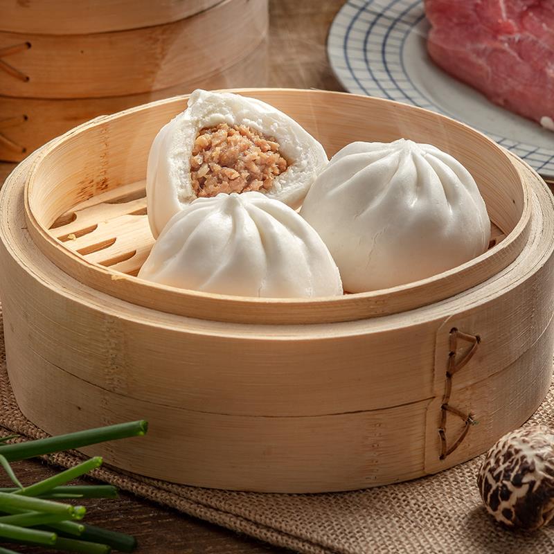 【满减】包道鲜肉小笼包广式早茶点心速食早餐冷冻包子个装笋0g