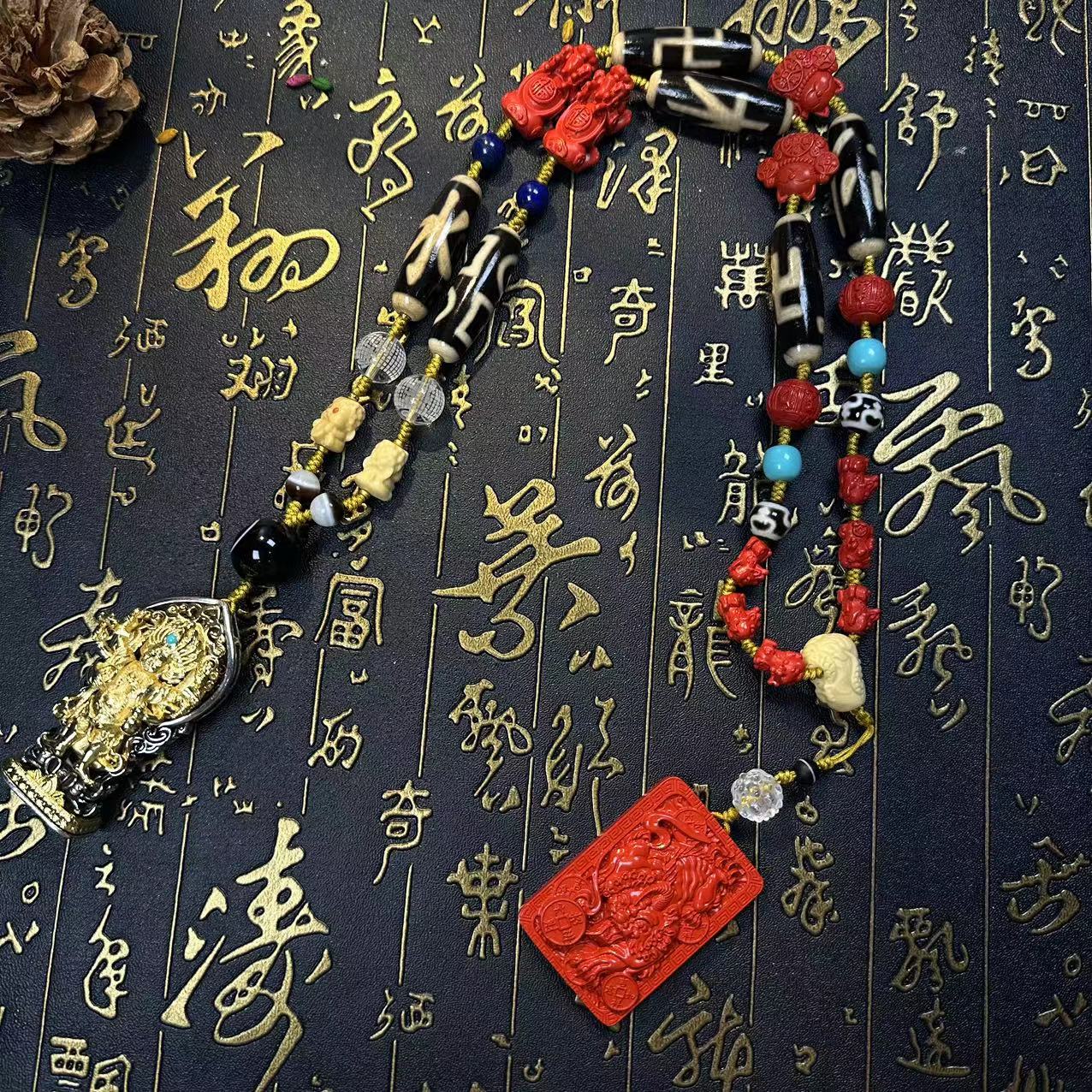 【迦藏】六臂大黑项链/玛瑙/多样性-03004