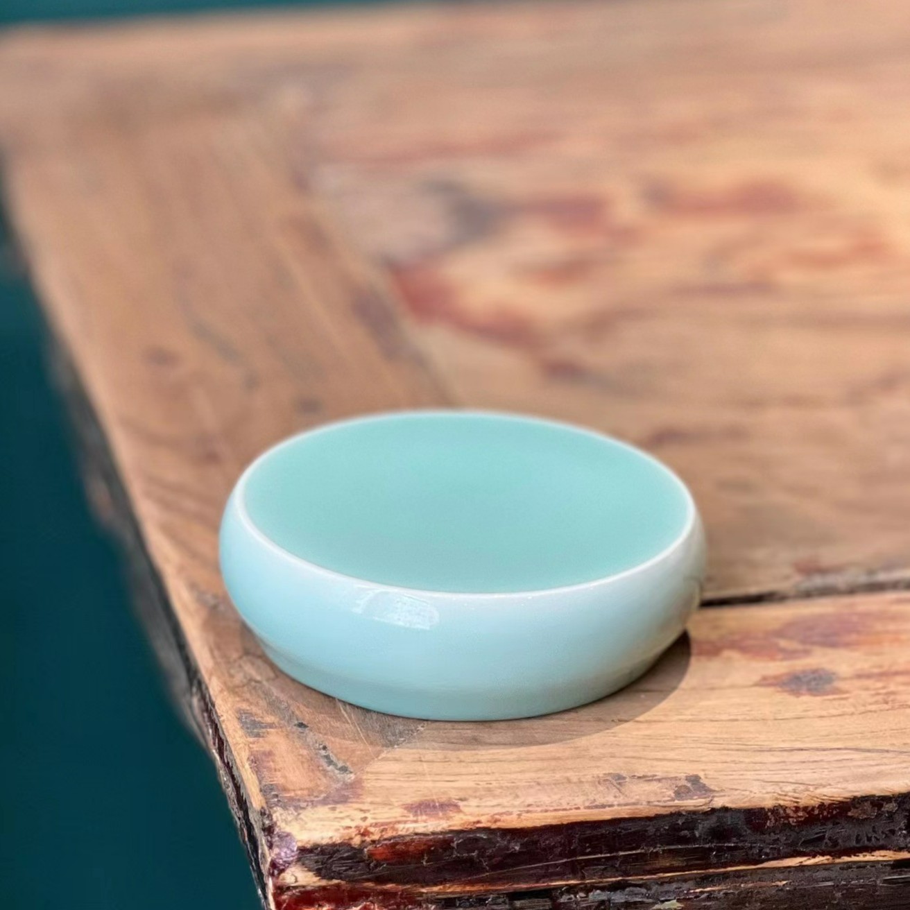 【阿闽严选】陈卫武盖置（粉青）手工蓝色天青陶瓷茶具当代天青色