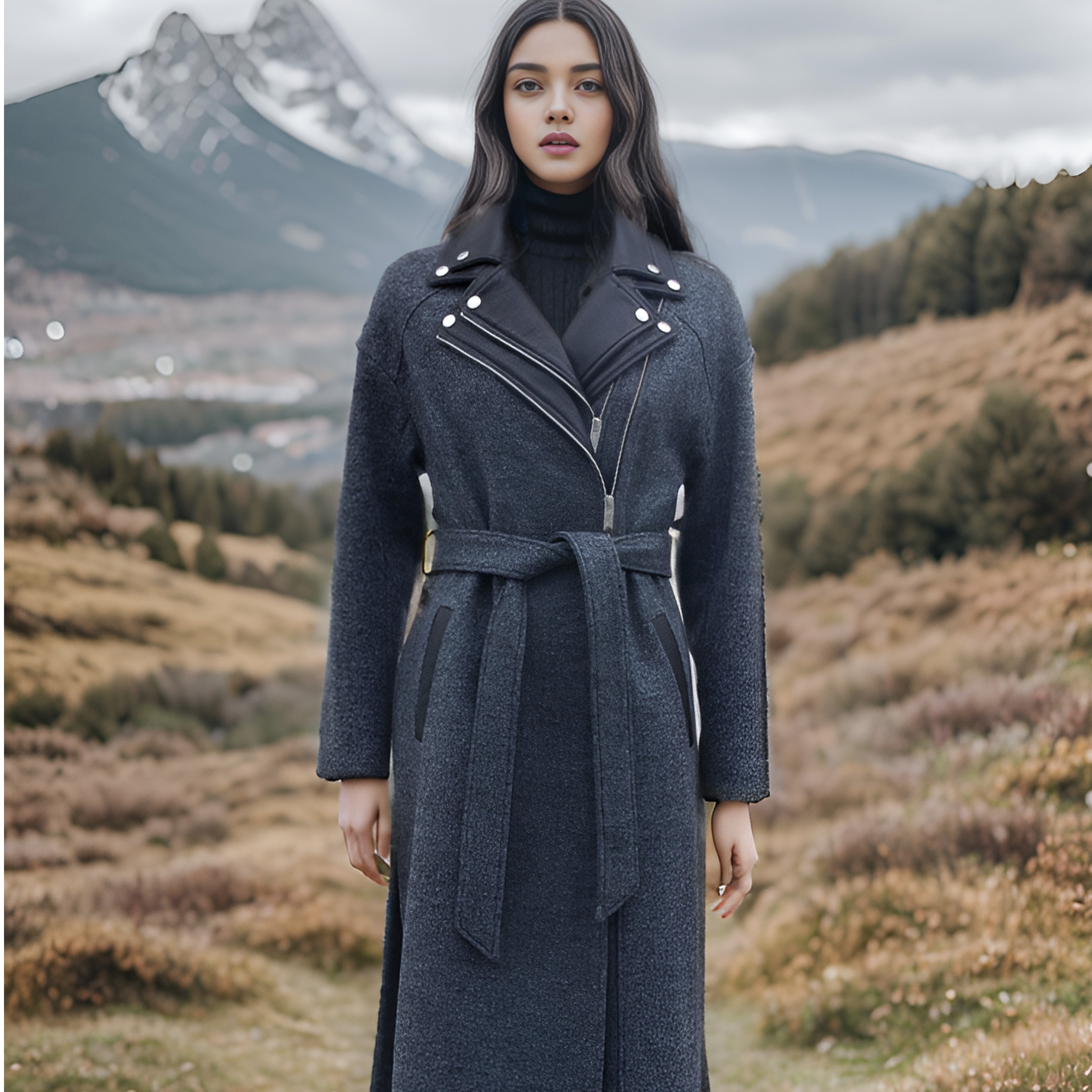 【B99官方旗舰店】 中长款秋冬时尚外套女 DJWCA05255