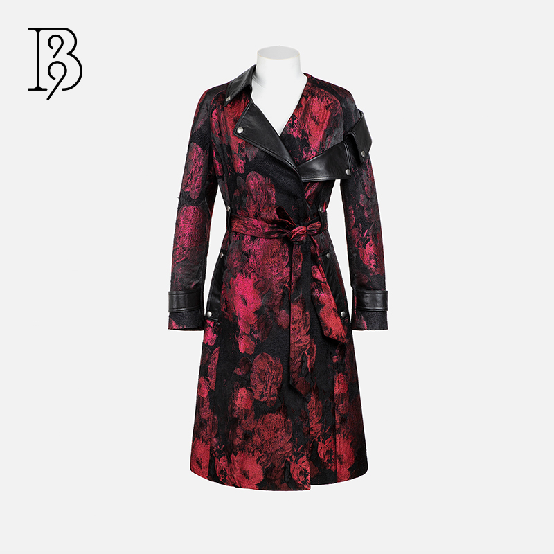 【B99官方旗舰店】女装设计师款中长款重工外套FGWCA20085-A