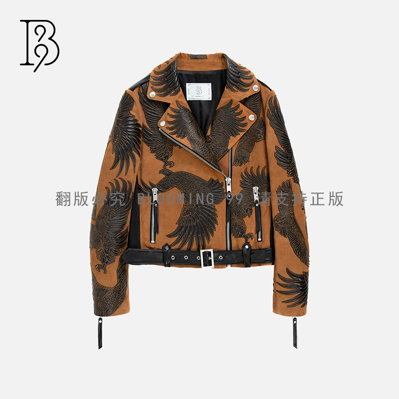 【B99官方旗舰店】女装上衣时尚欧美设计师老鹰外套 FGWJA90027-1