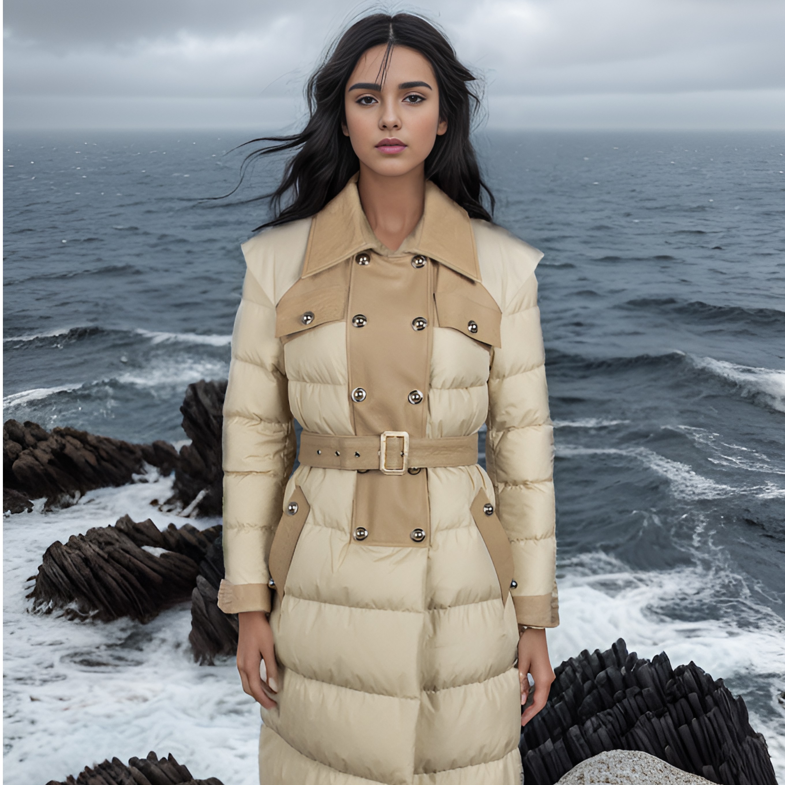 BLOOMING 99女装潮流时尚户外冬季拼接羽绒服DJWDJA15551