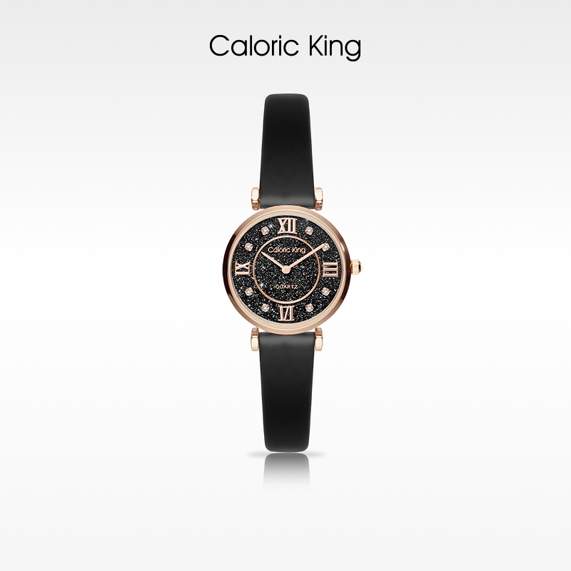 凯卡思Caloric King【满天星】璀璨闪耀黑砂石盘星空手表女款