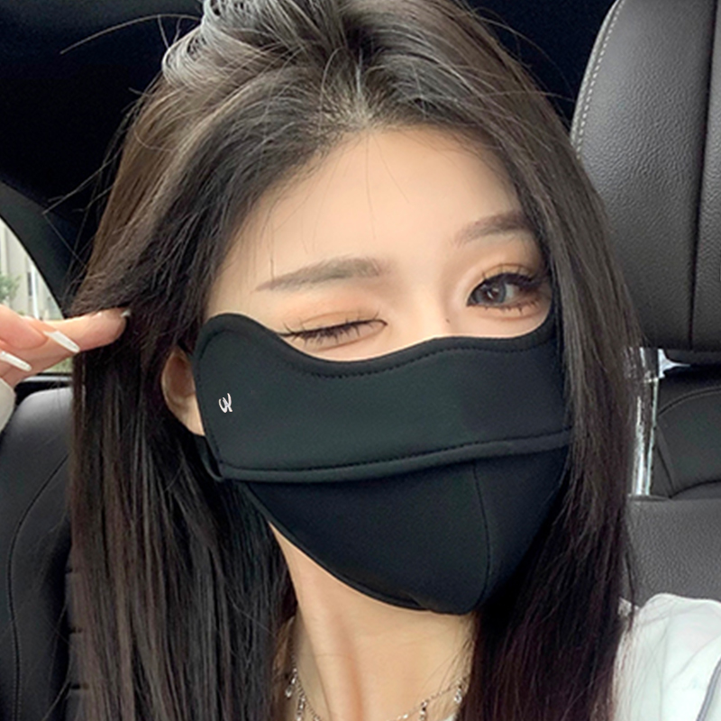 冬季时尚新款保暖口罩女士加绒骑行防寒防风高颜值护眼角面罩
