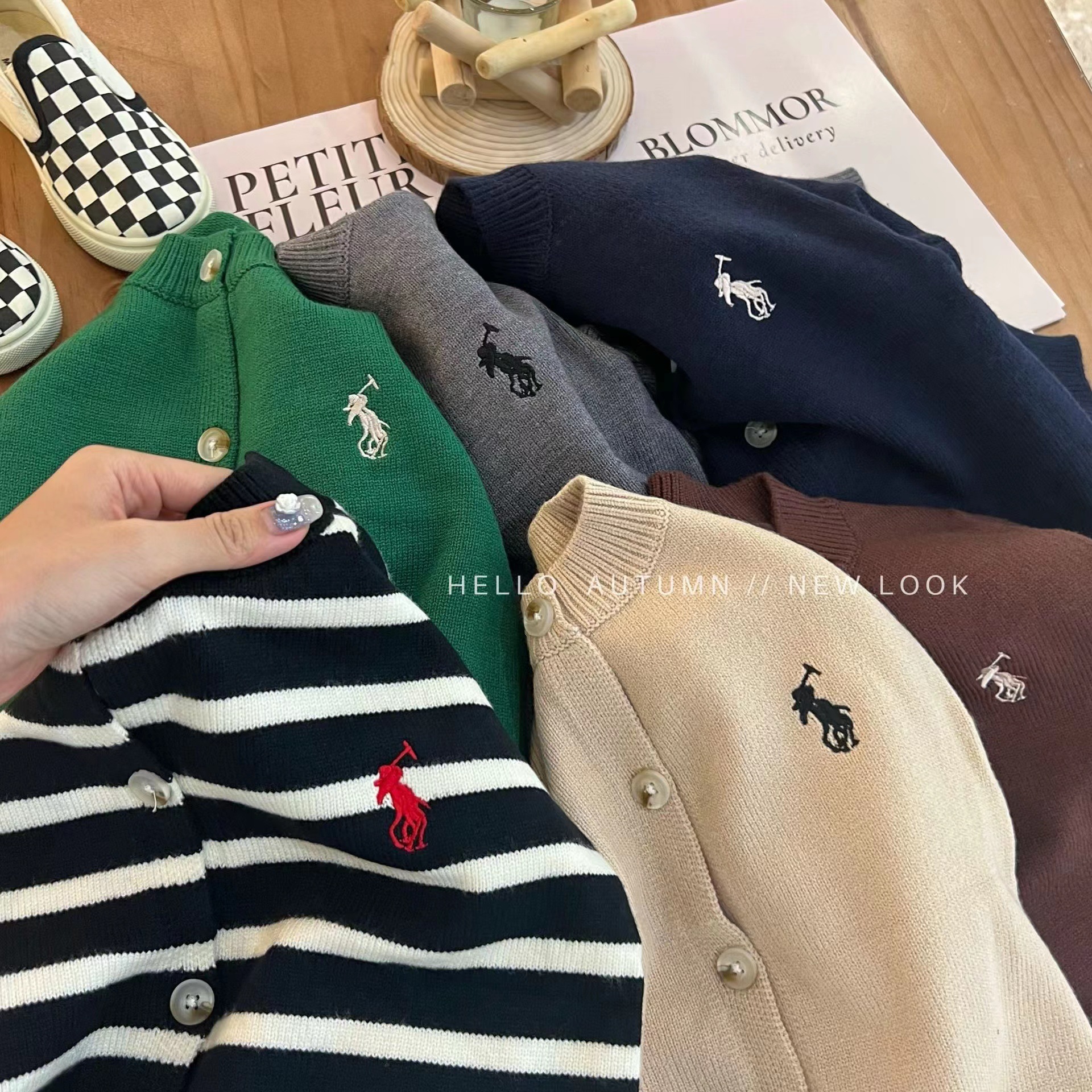 POLO NG-儿童毛衣 秋冬新品 男女童刺绣毛衣开衫 宝宝毛线外套