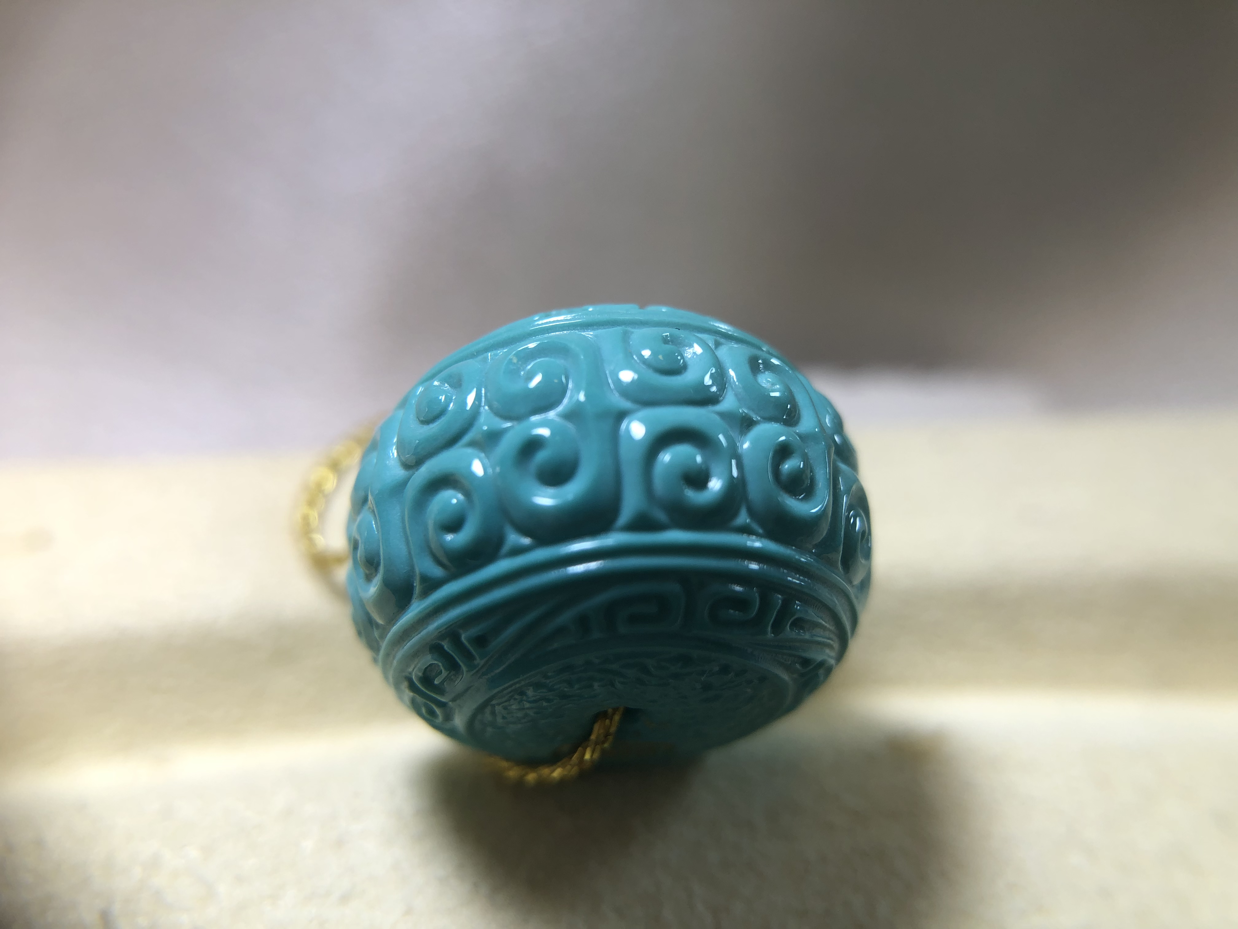 原矿绿松石全品回纹珠