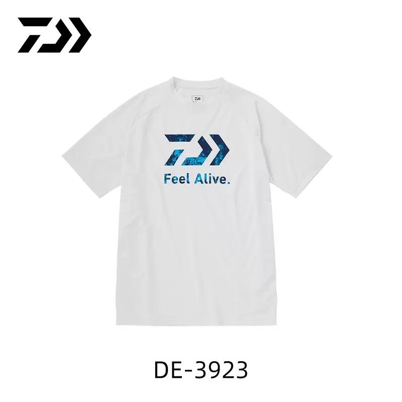 DAIWA/达亿瓦23春夏DE-3923字母印花T恤防晒短袖遮阳运动打底衫