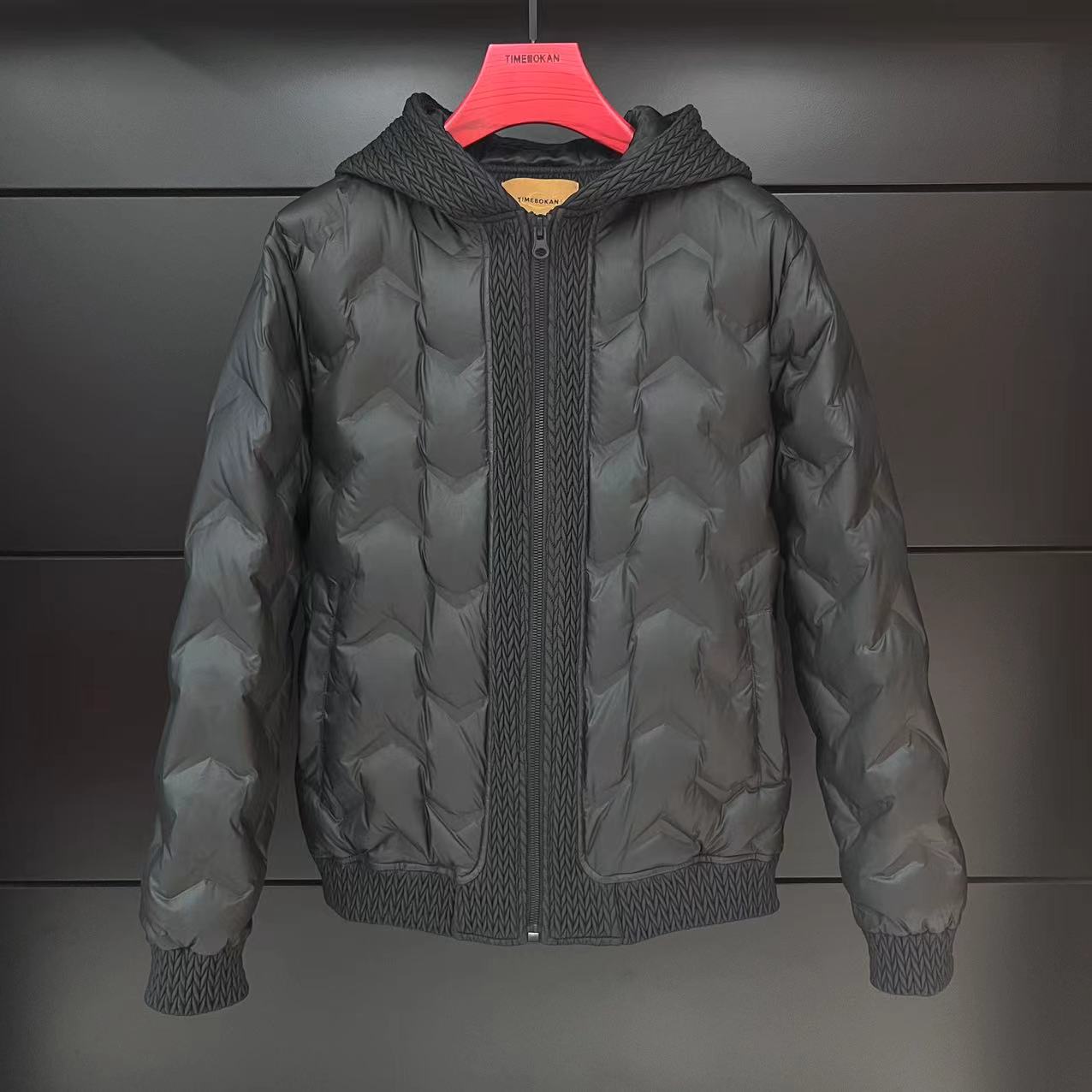 【TIME BOKAN】男士连帽新款高级时尚百搭休闲麦穗保暖羽绒服99806
