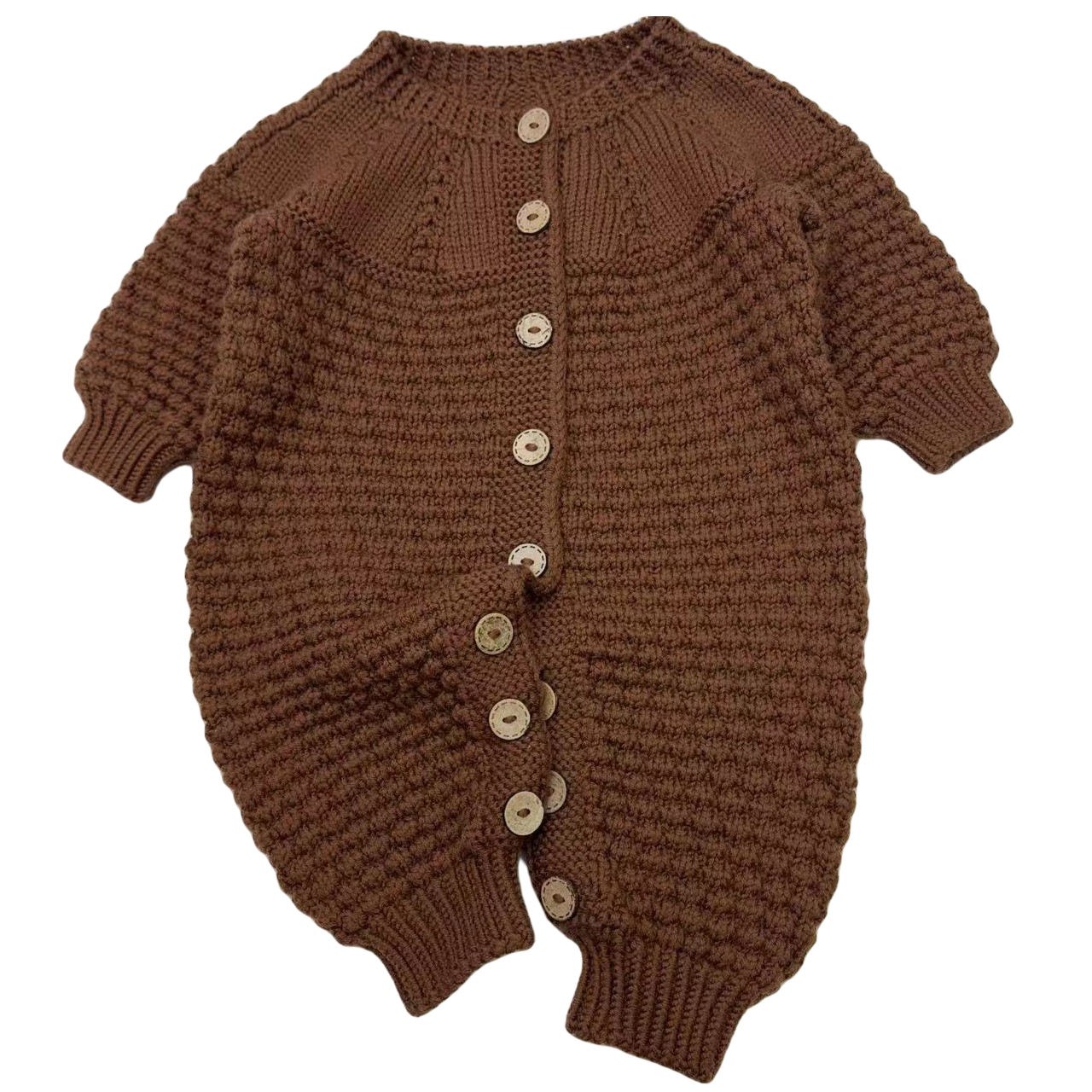 小菠萝花爬爬服连体衣婴幼儿毛衣材料包送视频教程（非成品）