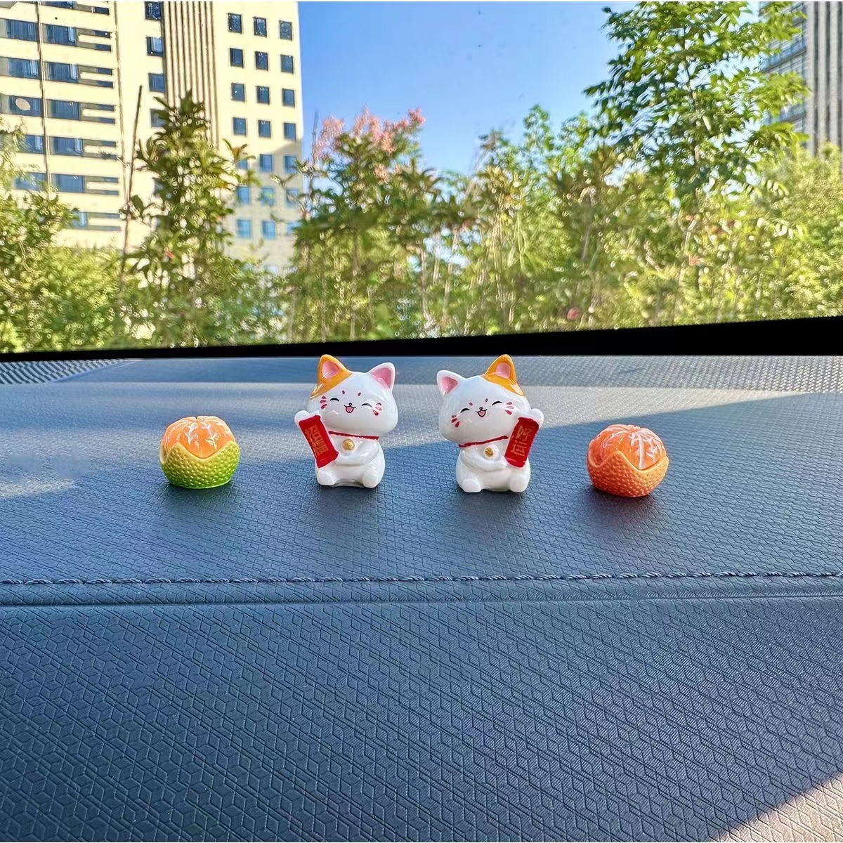 好运猫猫车载摆件汽车摆件车内装饰卡通饰品中控可爱车载小装饰品