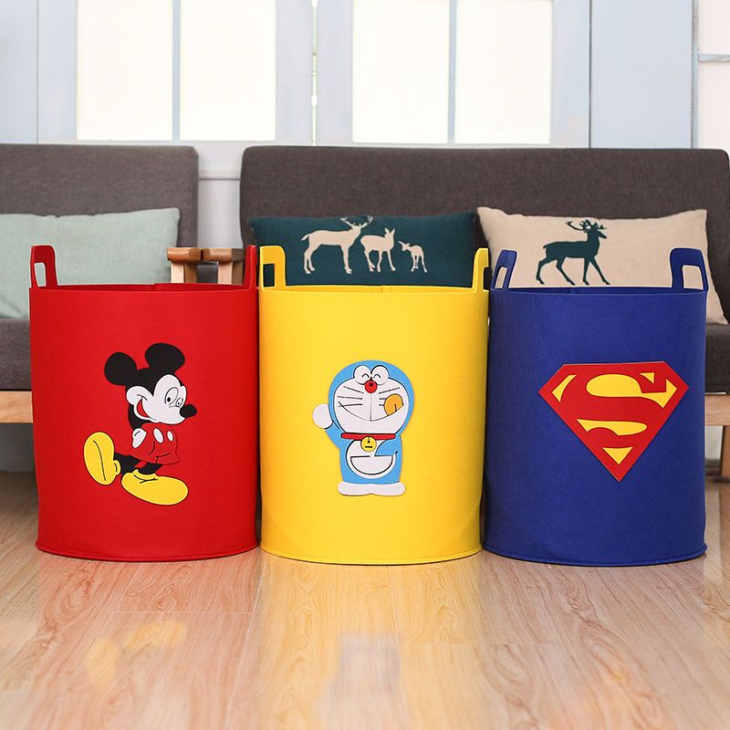 收纳桶卡通收纳桶大容量杂物储存收纳筐储物脏衣篮儿童玩具收纳桶