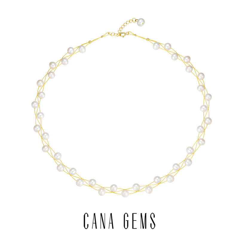 CANA GEMS/凯拿珠宝PD0402三股钢绳珍珠满天星