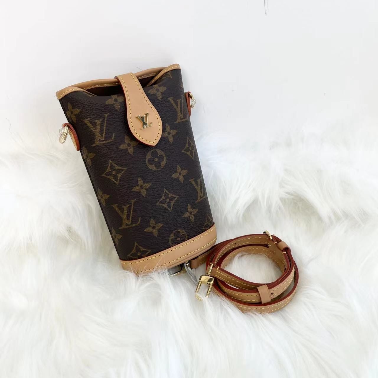 99新 LouisVuitton/路易威登 新款经典老花薯条包/98新/斜挎包
