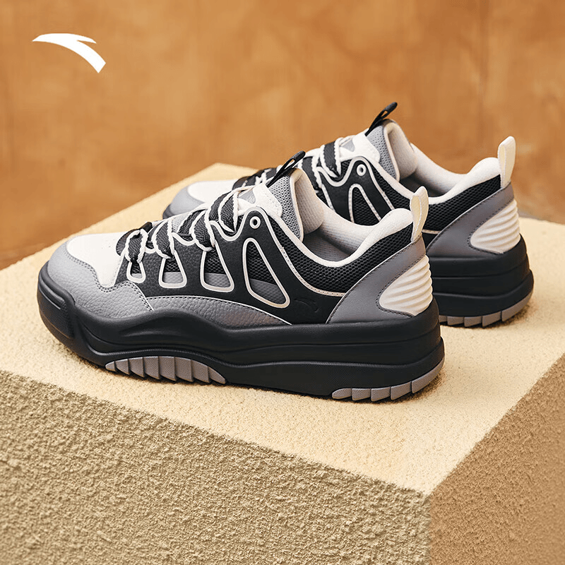 安踏洋葱圈潮流厚底面包鞋休闲鞋春季新款低帮百搭时尚板鞋男鞋