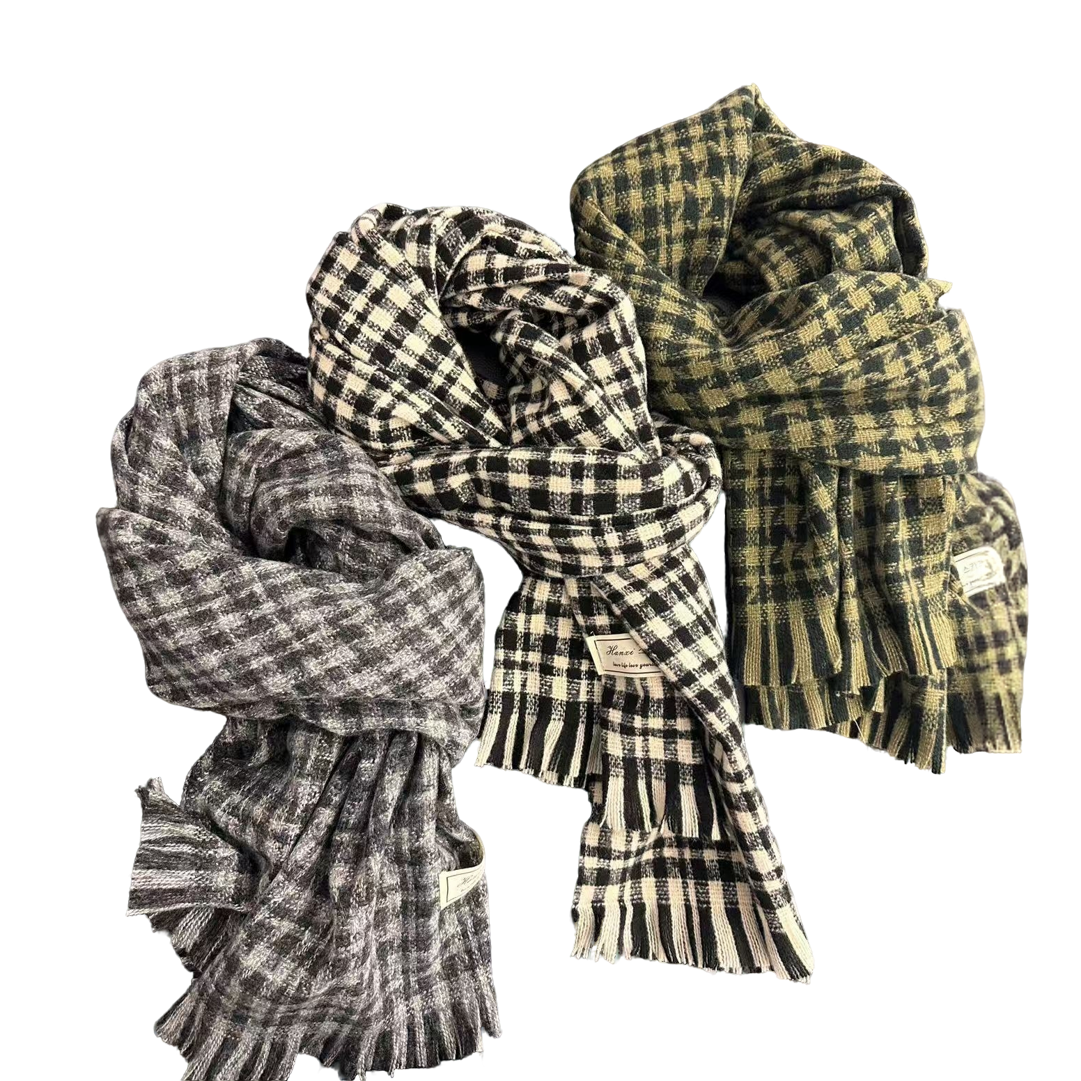 秋冬季格子双面流苏围巾披肩两用情侣款保暖韩版加厚围脖女【133】