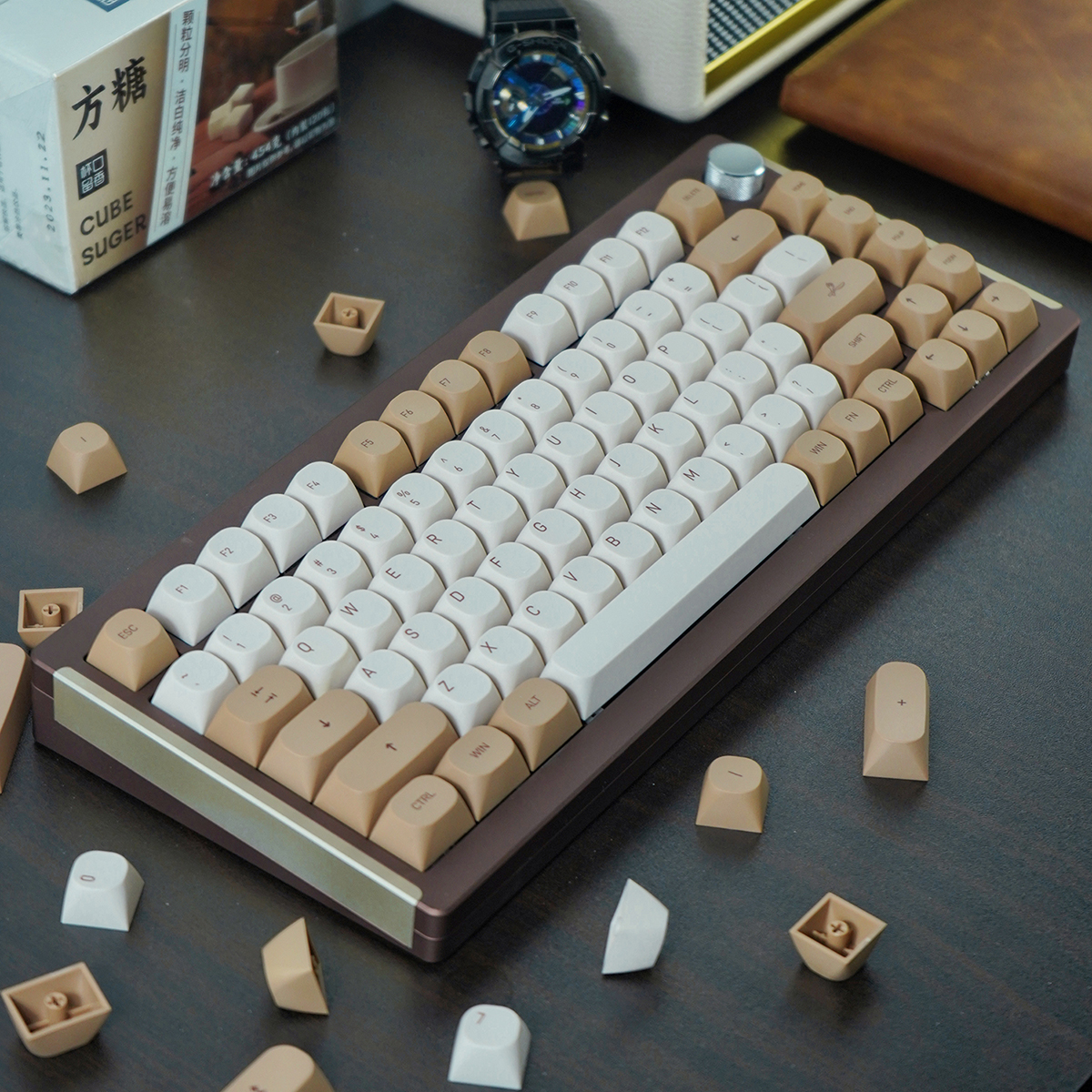 MA高度键帽提拉米苏主题pbt材质小全套圆润可爱适用于机械键盘