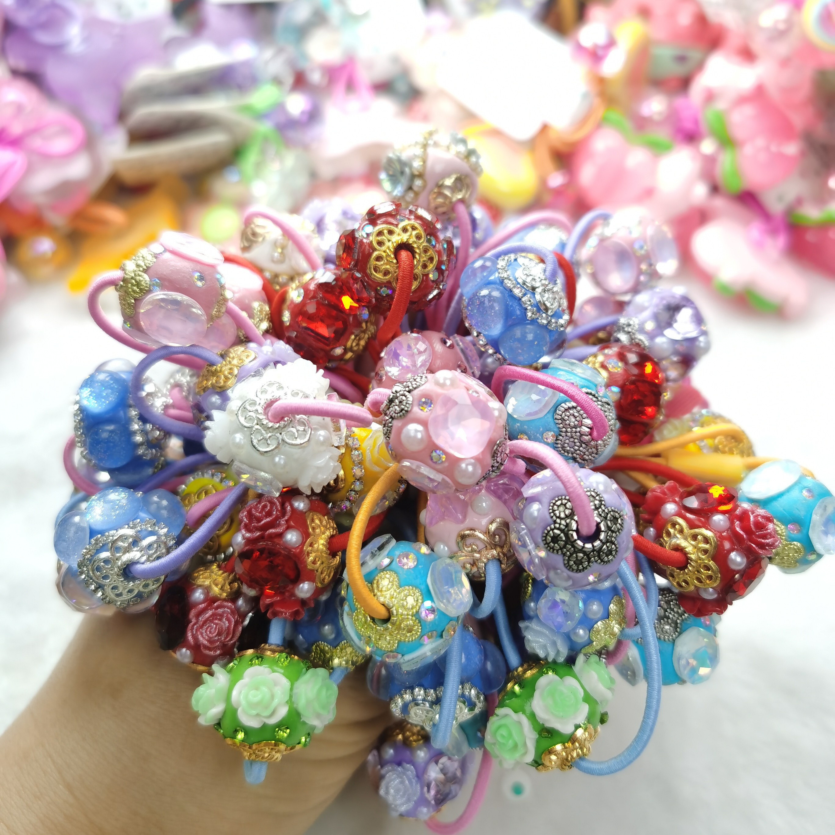 创意手工儿童韩风绕绕头绳