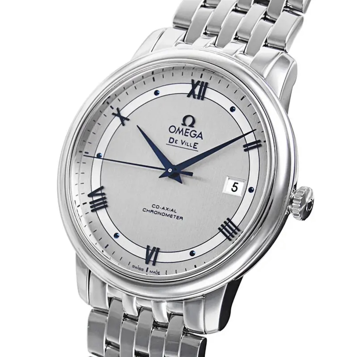 99新 Omega/欧米茄 灰盘蓝针碟飞/424.10.40.20.02.001