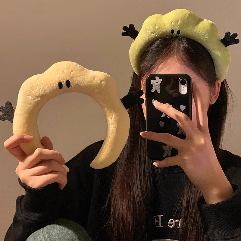 可爱搞怪毛绒发箍女2025新款高颅顶洗脸压发头箍发饰发卡头饰早春