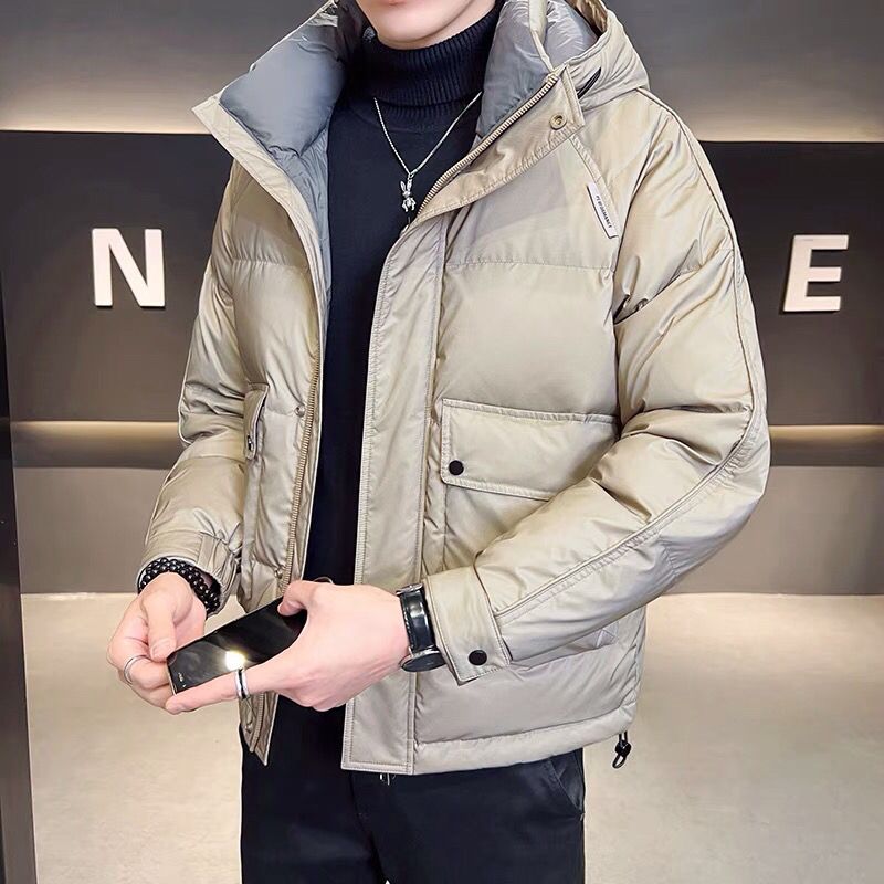 波司羽绒服男冬季2023年新款连帽帅气男装轻薄加厚短款男士冬外