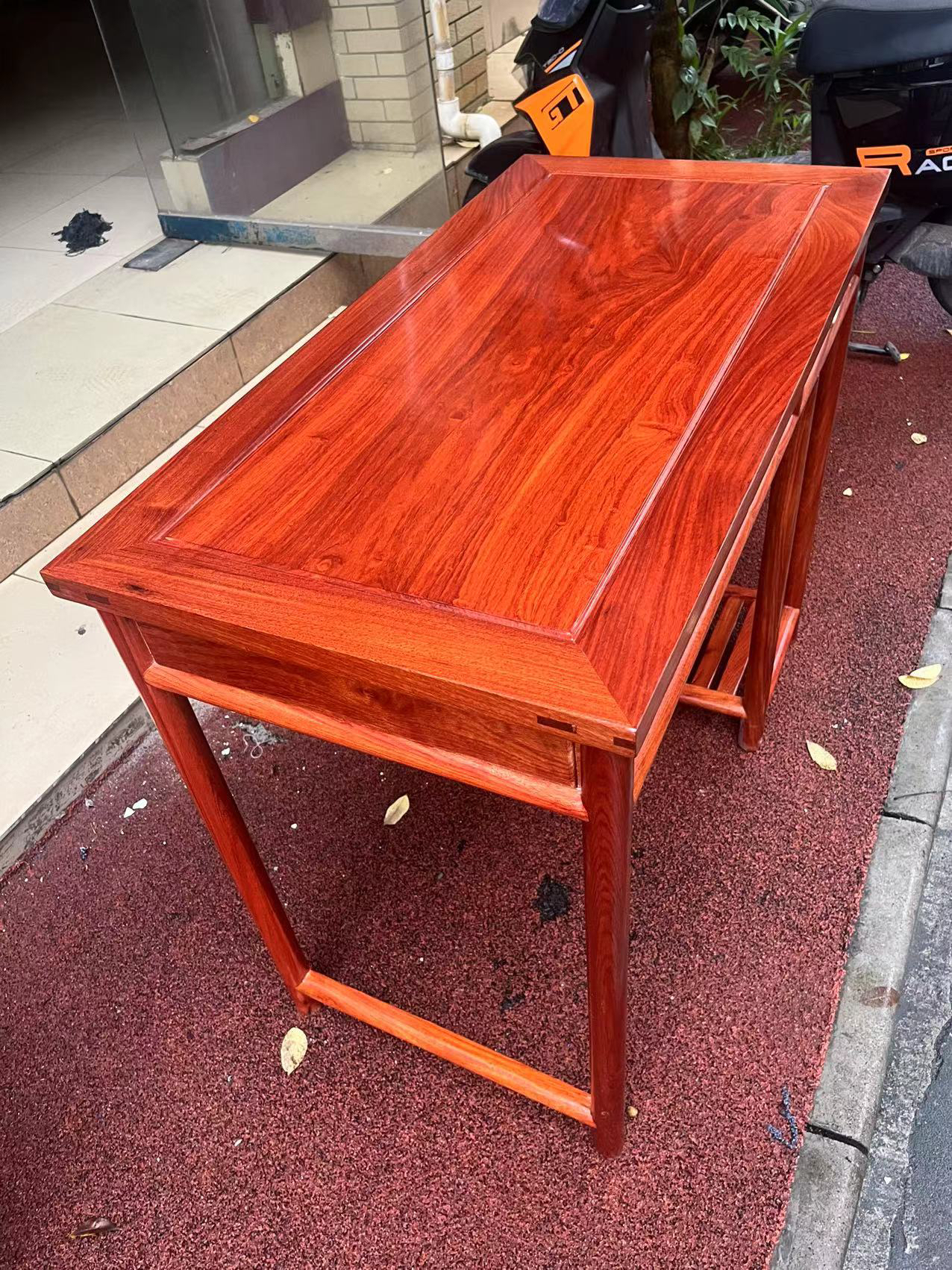 缅花新中式书桌电脑桌1米×50×80