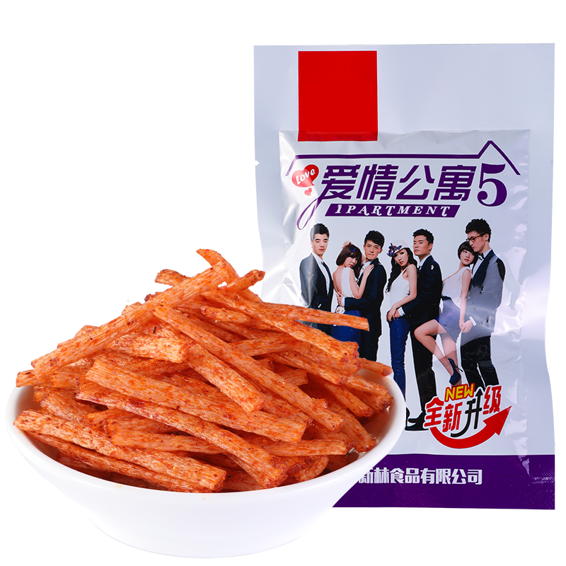 新林爱情公寓辣条8090后儿时怀旧香辣面筋零食麻辣小吃