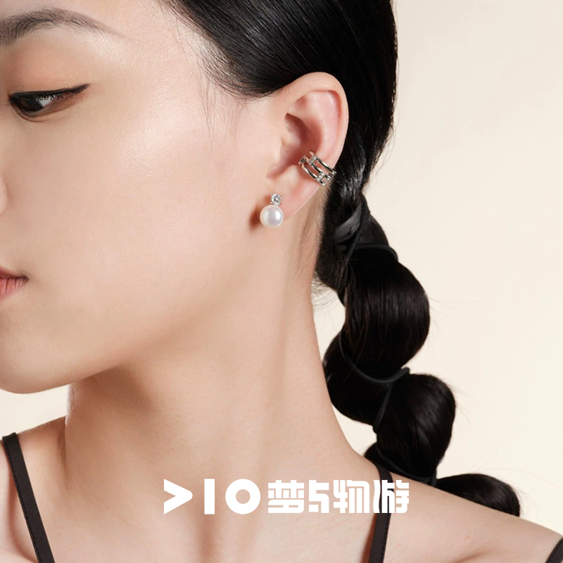 925银耳饰 【戴妃耳钉】E139女施家珠小众设计精致百搭简约设计气质