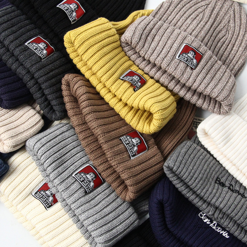 bendavis本戴维斯经典Logo秋冬冷帽针织帽保暖男女同款日系休闲T