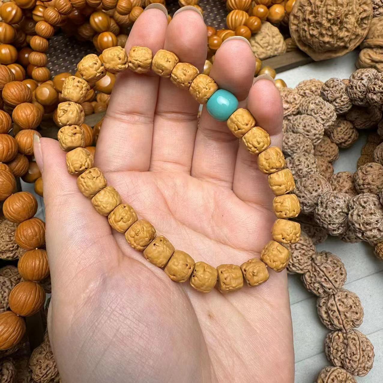 AAA直播专享 (龙切佛手小单圈蓝天配饰)  9mm金刚菩提子