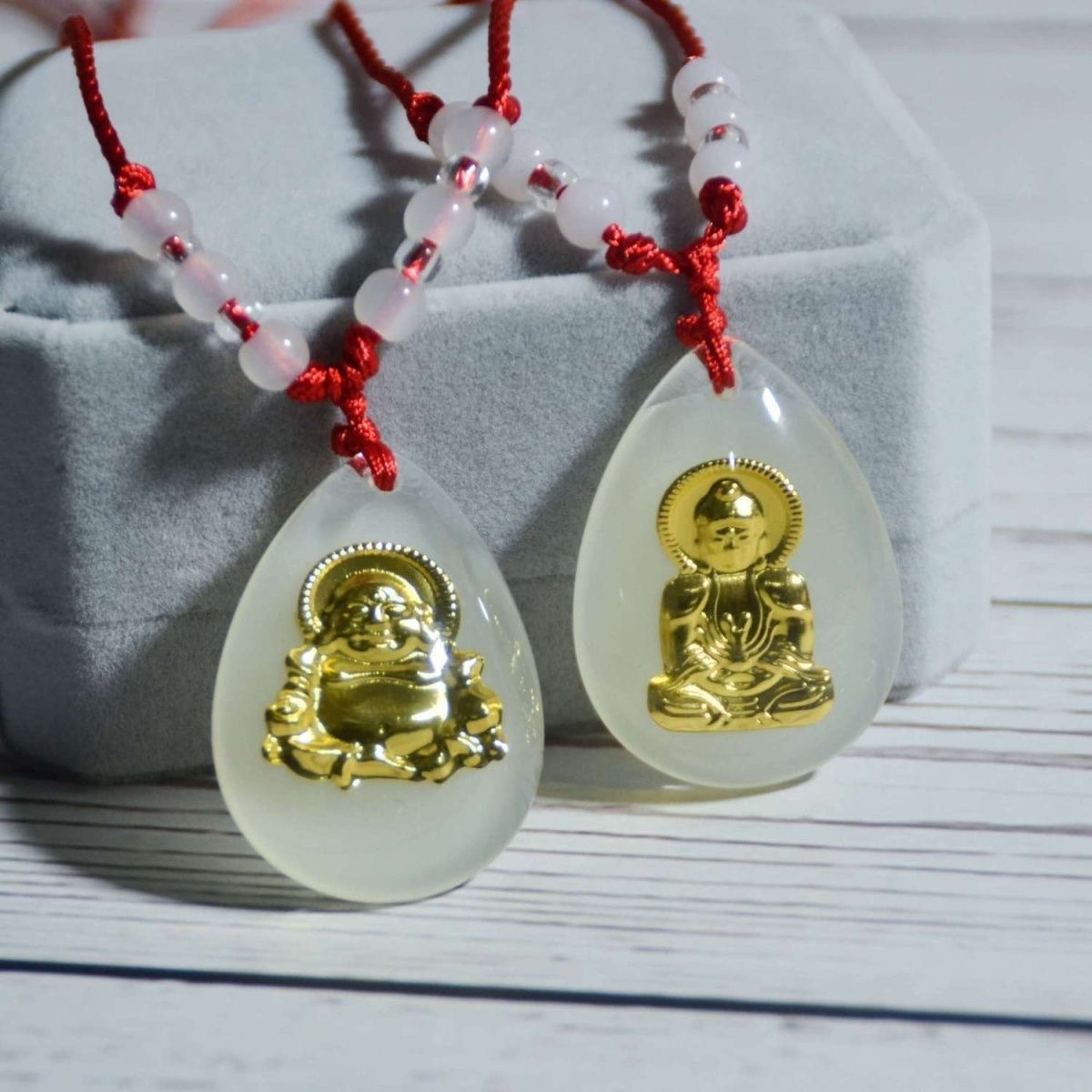 非金属玻璃吊坠 夜光吊坠观音佛本命年保平安生日礼物送家人时尚