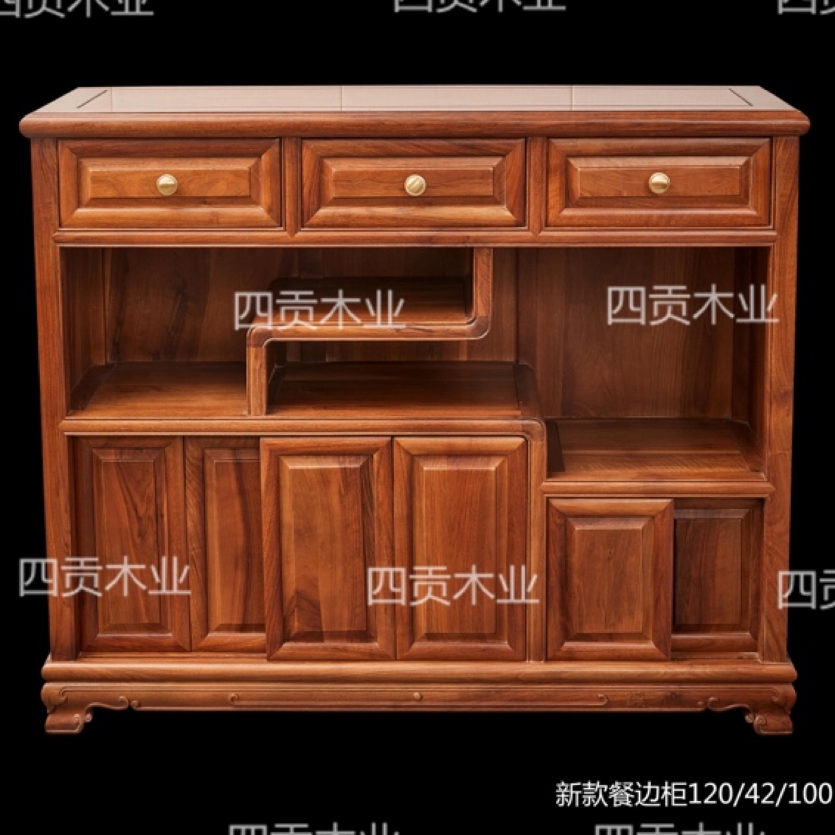 核桃木家具储物柜——餐边柜家用，餐厅可置物