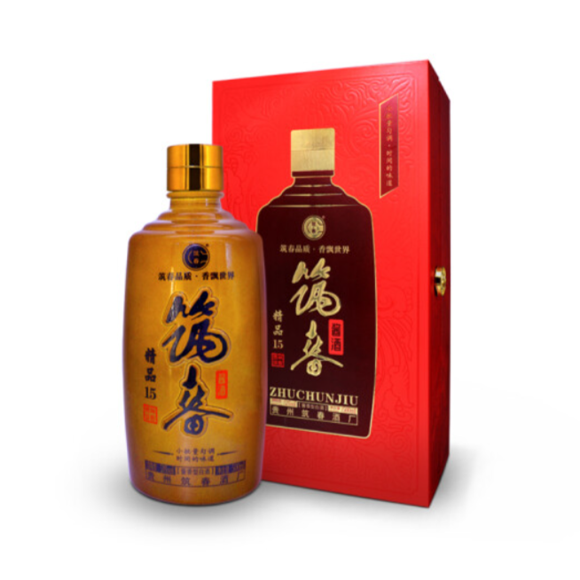 筑春精品15 酱香型白酒53度 500ml 纯坤沙 纯粮食酒 53度500ml