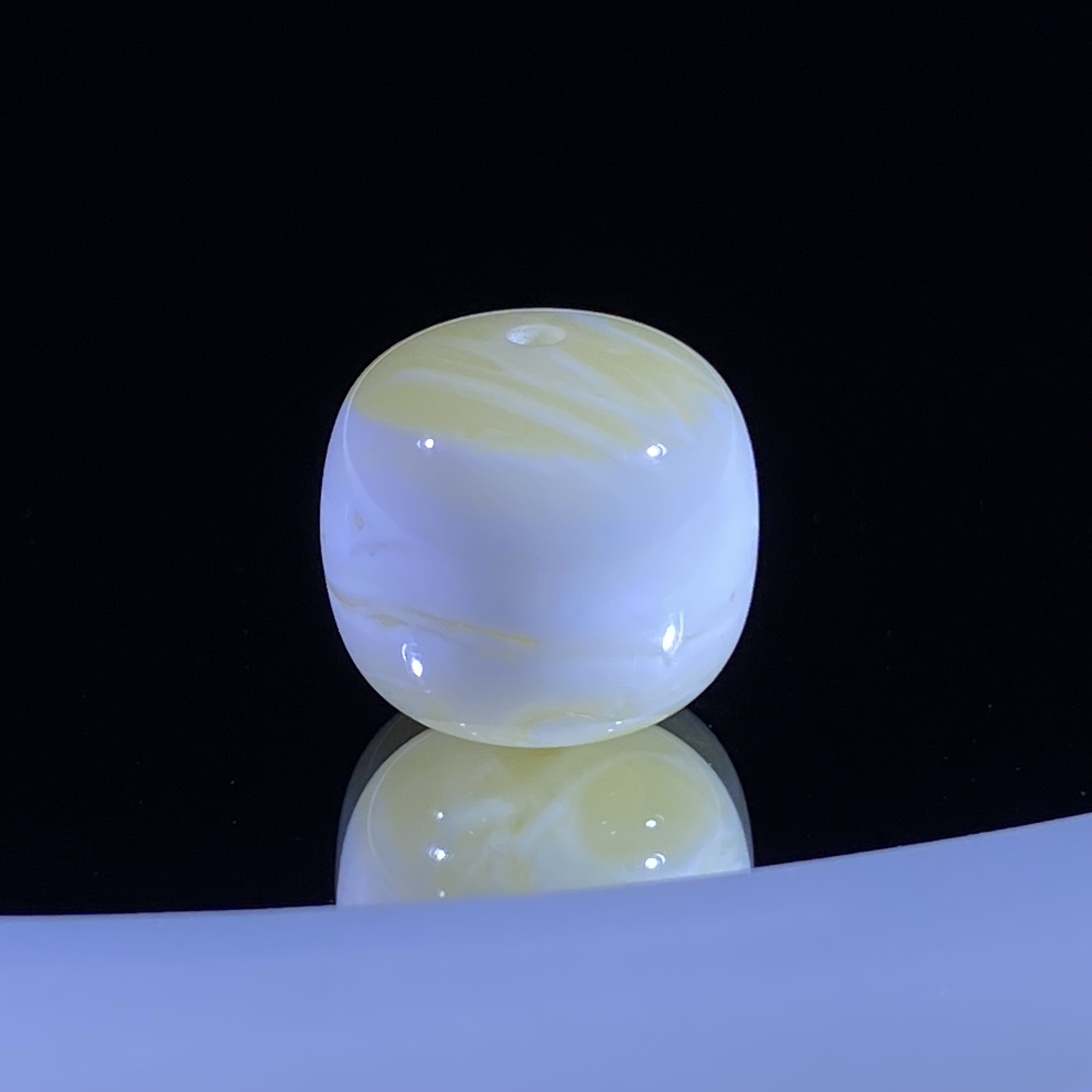 12.6mm尺寸油漆白拉丝蜜蜡老型 全品配串好看妖