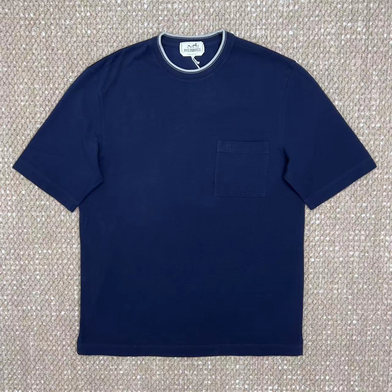 未使用 Hermes/爱马仕 新款“H”刺绣圆领T恤