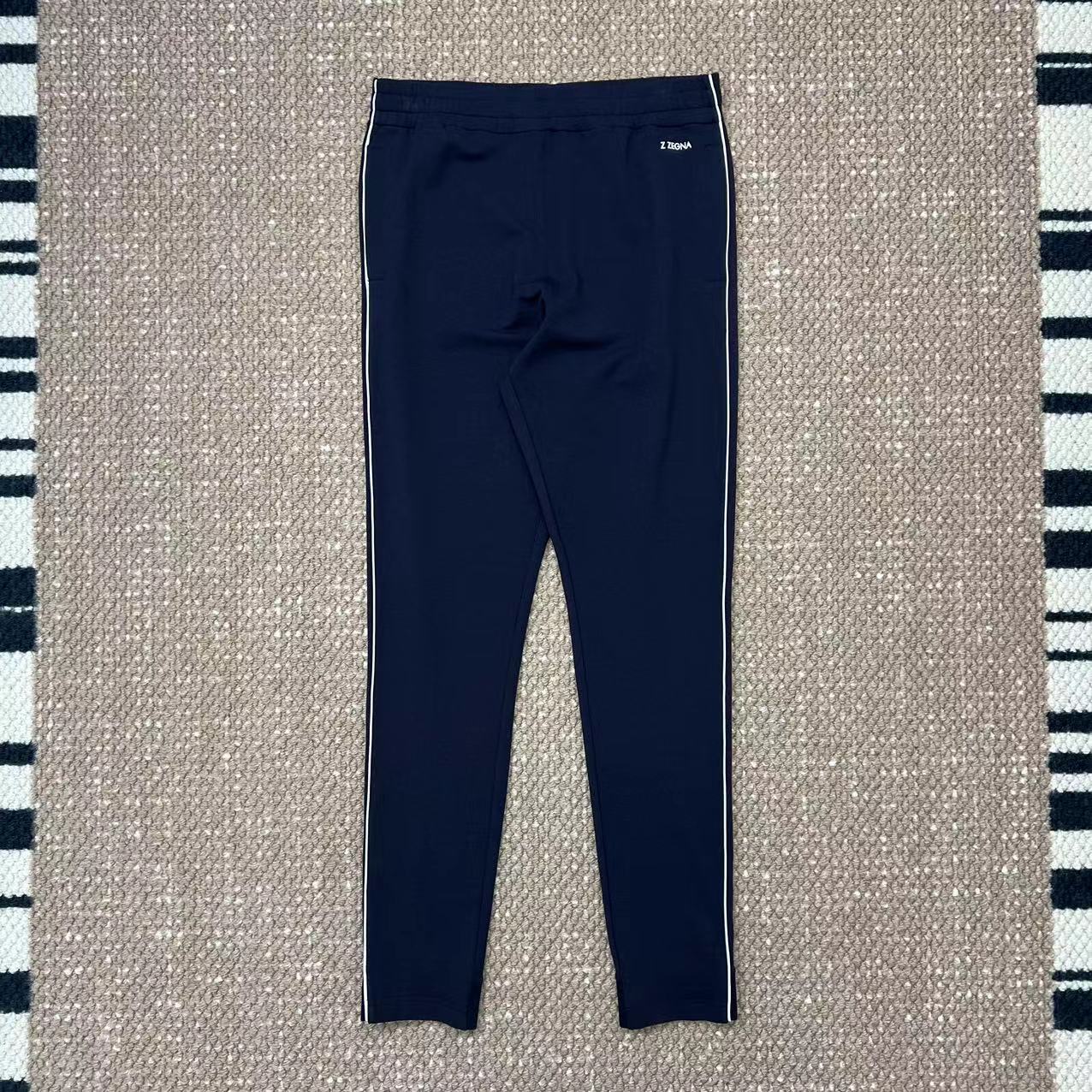 全新未使用  西子奢品/Zegna 杰尼亚 经典小logo男款运动裤