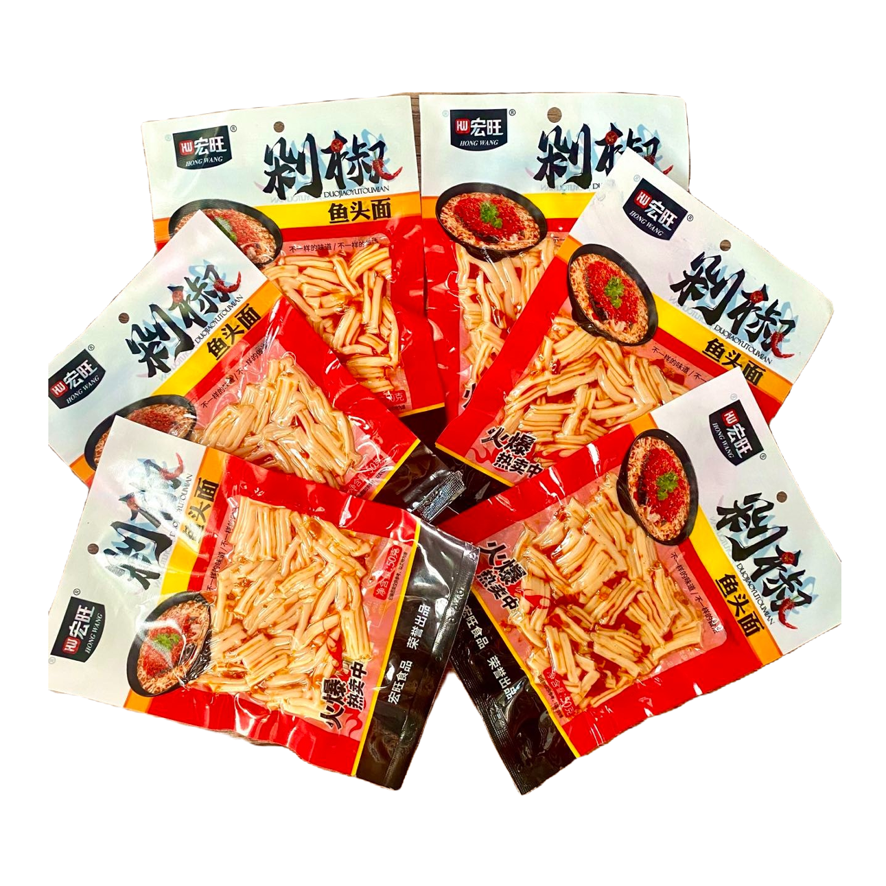 HW/宏旺【剁椒味面食】劲爽Q弹魔芋25g香辣辣条湖南风味解馋零食