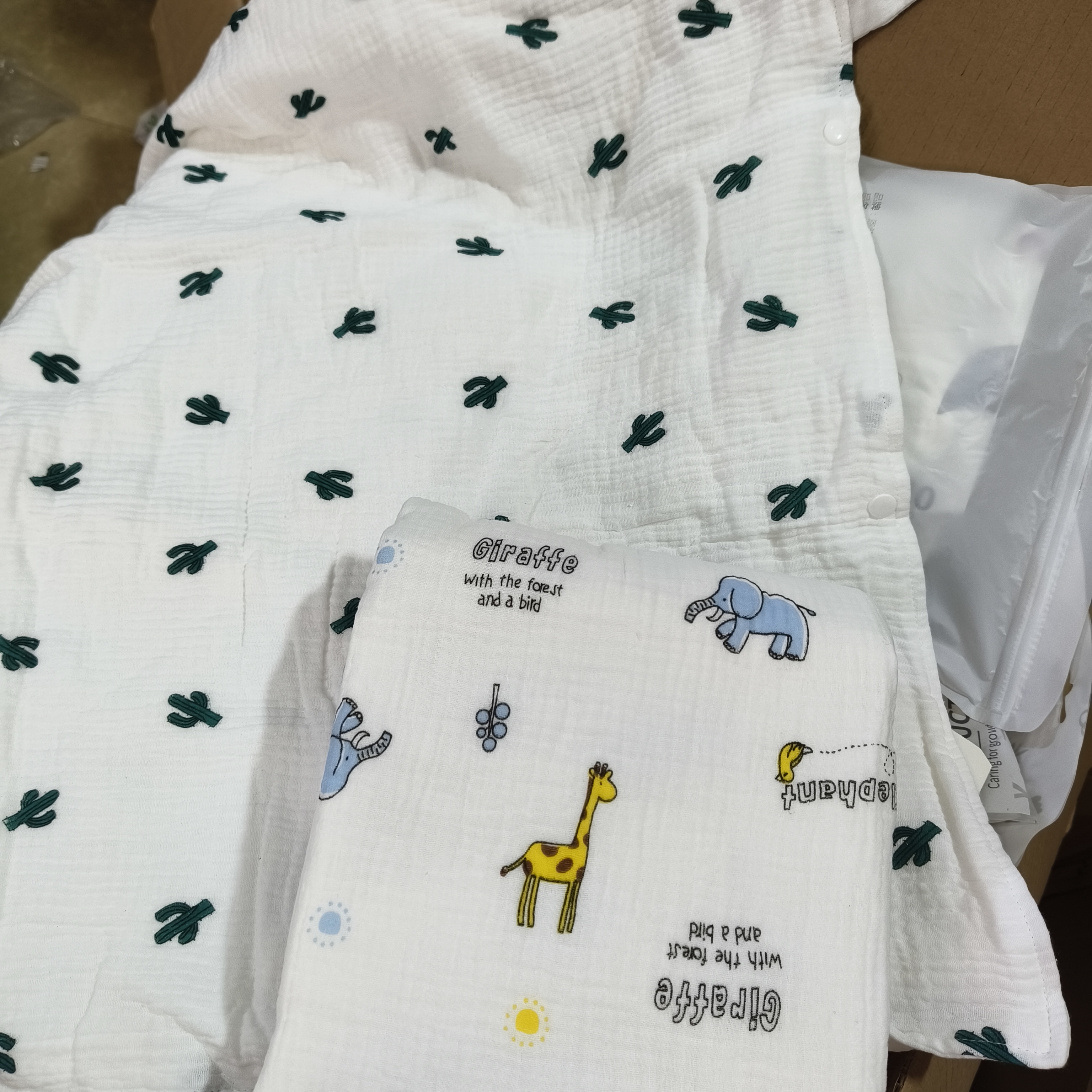 宝宝纱布浴袍 浴巾130*65cm