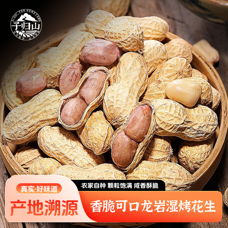 【大颗饱满】正宗龙岩连城花生袋装大粒带壳花生零食酥脆水煮湿烤