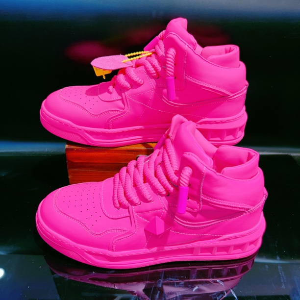 春秋潮鞋真皮鞋子男火龙果色时尚中邦男士休闲板鞋纯皮百搭小白鞋